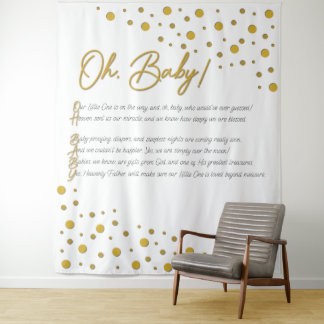 Oh, Baby! Baby Shower Achtergrond-XL-2 Wandkleed