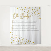 Oh, Baby! Baby Shower Achtergrond-XL-2 Wandkleed (Voorkant)