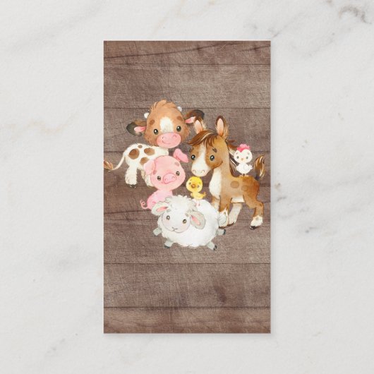 Oh Baby Baby shower Dierenriet Informatiekaartje (Achterkant)