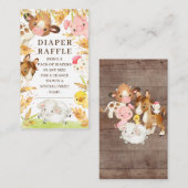 Oh Baby Baby shower Dierenriet Informatiekaartje (Voorkant / Achterkant)