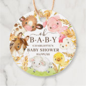 Oh Baby Baby shower Favor Bedankjes Labels (Achterkant)