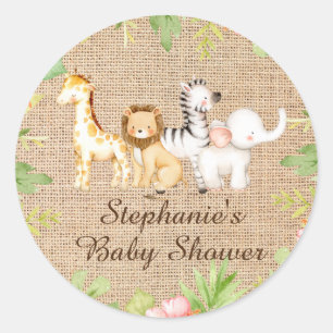 Oh Baby Baby shower Favor Classic Round St. Ronde Sticker