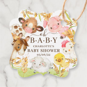 Oh Baby Baby shower Favor Favor Tags Bedankjes Labels