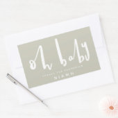 Oh baby, baby shower feest dank u stickers (Envelop)