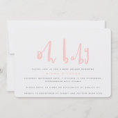 Oh baby, baby shower feestuitnodiging kaart (Voorkant)