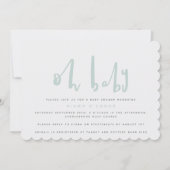 Oh baby, baby shower feestuitnodiging kaart (Voorkant)
