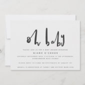 Oh baby, baby shower feestuitnodiging kaart (Voorkant)