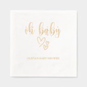 "Oh Baby" Baby shower Folie servetten (Voorkant)