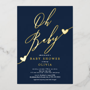 Oh Baby Baby Shower Folie Uitnodiging