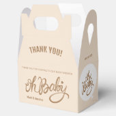 Oh baby - Baby shower Gable Box (Beige) Bedankdoosjes (Geopend)