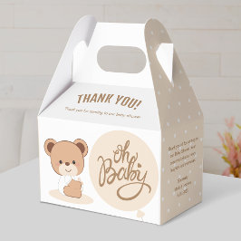 Oh baby - Baby shower Gable Box (Beige) Bedankdoosjes