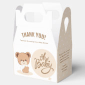 Oh baby - Baby shower Gable Box (Beige) Bedankdoosjes (Geopend)
