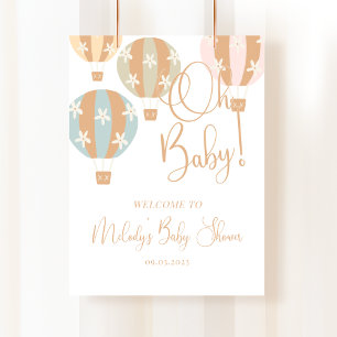 Oh Baby, Baby shower, genderneutraal, mama om te z Poster