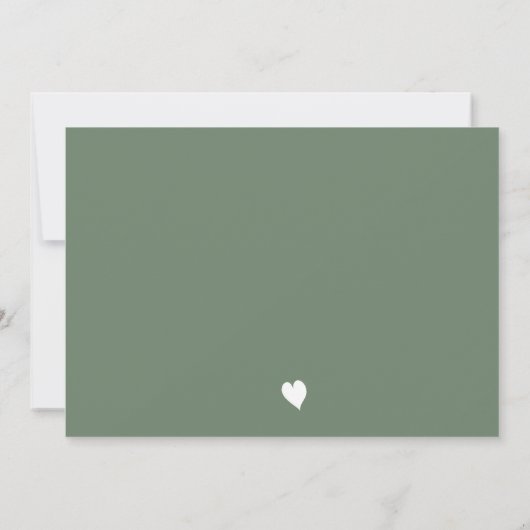 Oh Baby Baby shower Groen Genderneutraal Kaart (Achterkant)