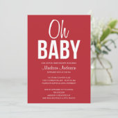 OH BABY. | BABY SHOWER INVITATIONS KAART (Staand voorkant)