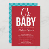 OH BABY. | BABY SHOWER INVITATIONS KAART (Voorkant / Achterkant)