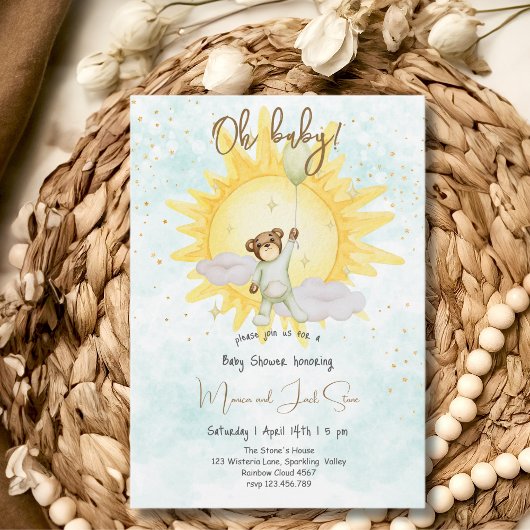 Oh baby, baby shower kaart