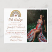 Oh baby, baby shower minimale fotouitnodiging flyer (Voorkant)