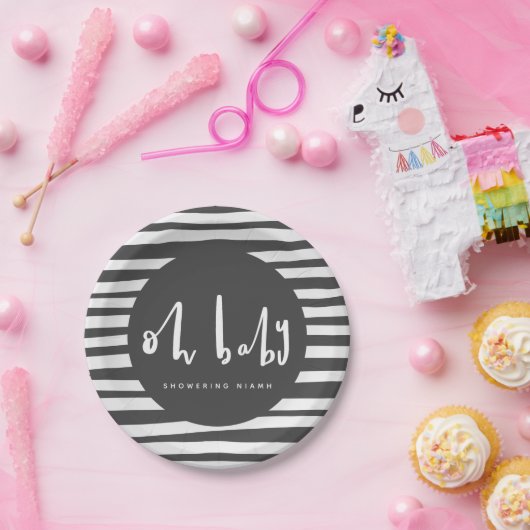Oh Baby, baby shower Papieren Bordje (Feest)
