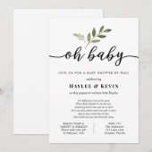 "Oh Baby" Baby shower per post Kaart (Voorkant / Achterkant)