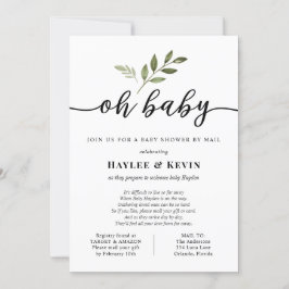 "Oh Baby" Baby shower per post Kaart