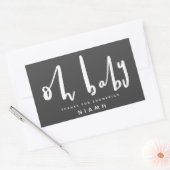 Oh Baby, baby shower Rechthoekige Sticker (Envelop)
