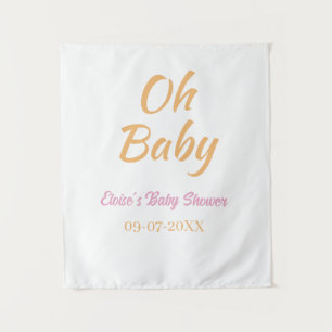 OH BABY BABY SHOWER SINAASAPPEL PAARS EENVOUDIG MI WANDKLEED