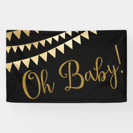 Oh Baby Baby shower Spandoek (Horizontaal)