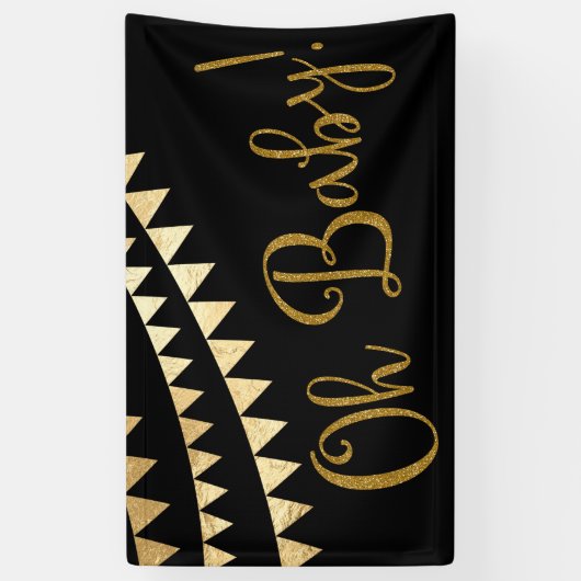 Oh Baby Baby shower Spandoek (Verticaal)