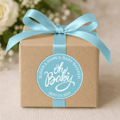 Oh Baby Baby Shower Sticker
