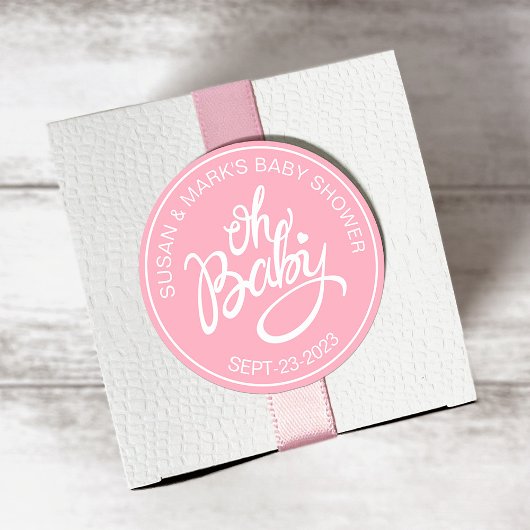 Oh Baby Baby shower Sticker - Baby Meisje
