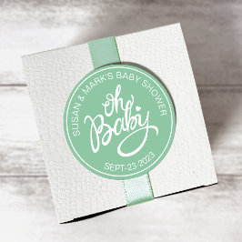 Oh Baby Baby shower Sticker - Groen
