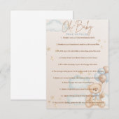 OH Baby, Baby shower Trivia Game, Waar of Onwaar Kaart (Voorkant / Achterkant)