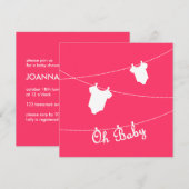 Oh Baby! baby shower Uitnodiging (Voorkant / Achterkant)