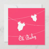 Oh Baby! baby shower Uitnodiging (Voorkant)