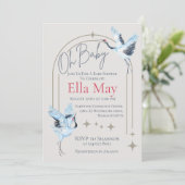 Oh Baby, Baby Shower Uitnodiging (Staand voorkant)
