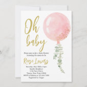 Oh Baby Baby shower Uitnodiging (Voorkant)