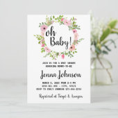 Oh Baby! Baby shower Uitnodiging (Staand voorkant)