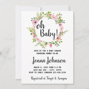 Oh Baby! baby shower Uitnodiging 