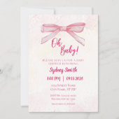 Oh Baby Baby shower Uitnodiging (Voorkant)