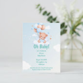 OH BABY BABY SHOWER UITNODIGING VOOR JONGENS (Staand voorkant)