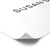 Oh Baby - Baby shower Welkom Poster - Turquoise (Hoek)