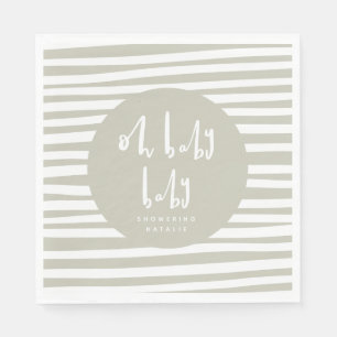 Oh baby baby twin baby shower servetten