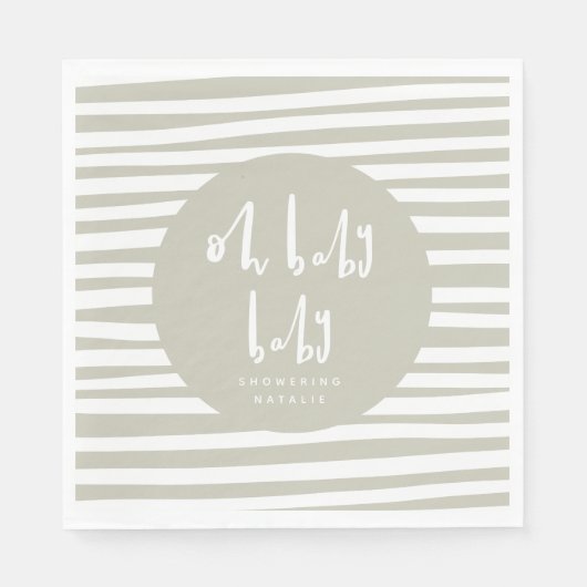 Oh baby baby twin baby shower servetten (Voorkant)