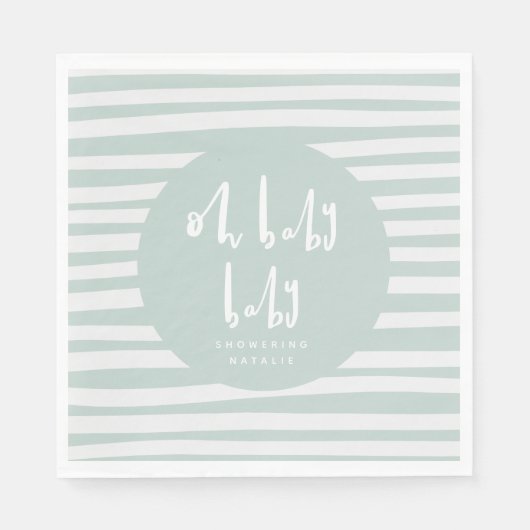 Oh baby baby twin baby shower servetten (Voorkant)