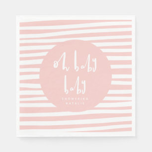 Oh baby baby twin baby shower servetten