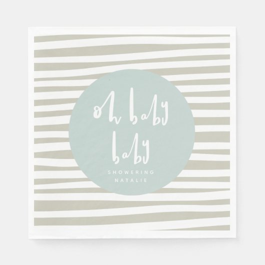 Oh baby baby twin baby shower servetten (Voorkant)