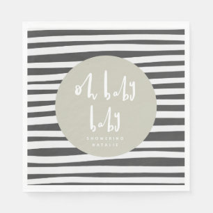 Oh baby baby twin baby shower servetten