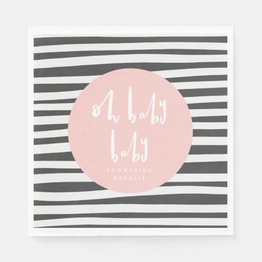 Oh baby baby twin baby shower servetten (Voorkant)