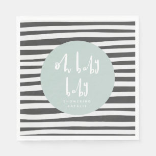 Oh baby baby twin baby shower servetten